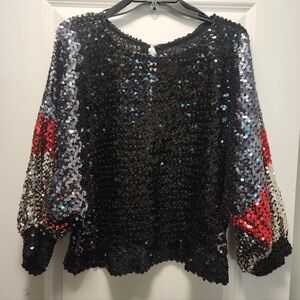 Vintage Lady Helen Sequin Top
